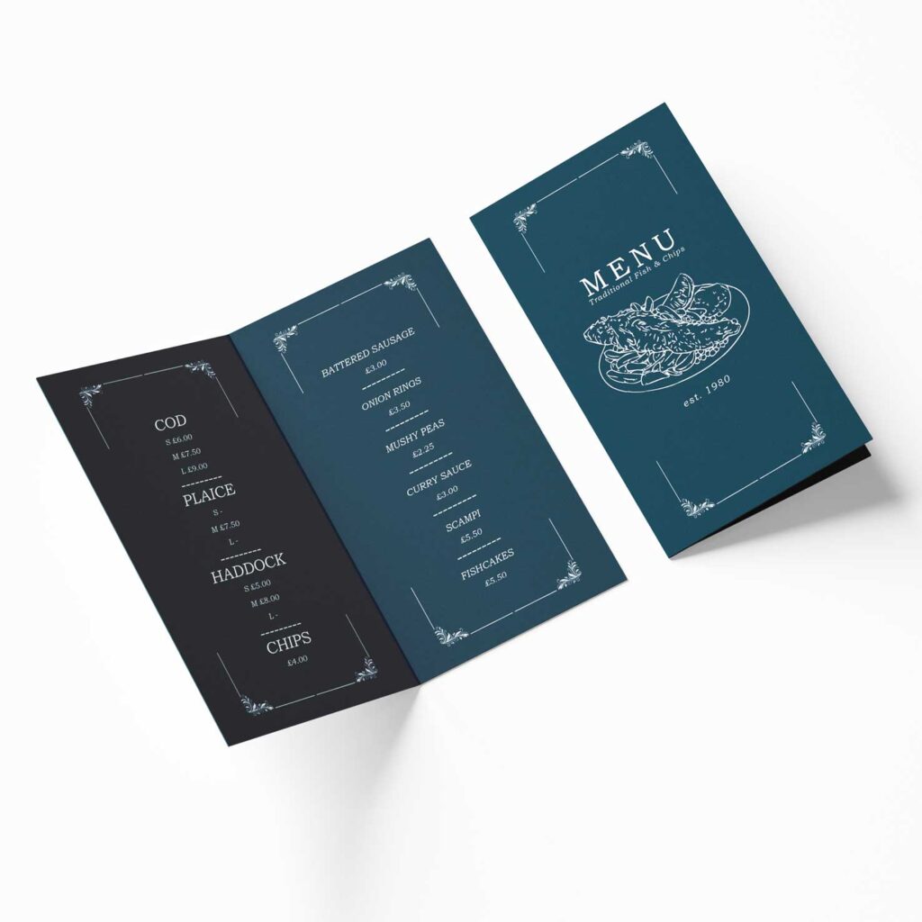 4 Page Folded Menu